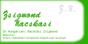 zsigmond macskasi business card